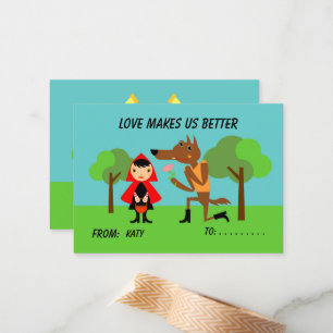 Carte De Correspondance Love Classroom Enfants Valentine's Flat Note Card