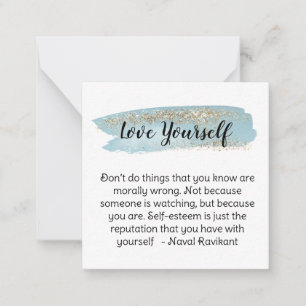 Carte De Correspondance *~ Love Self You Know Cote AP62 Note Card