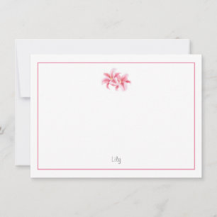 Carte De Correspondance Lys Stargazer Rose