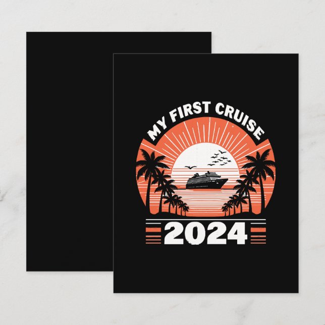 Carte De Correspondance Ma première croisière 2024 (Devant / Derrière)