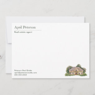 Carte De Correspondance Maison de verdure Location personnalisée Papeterie