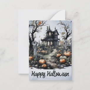 Carte De Correspondance Maison Haunted Halloween personnalisée