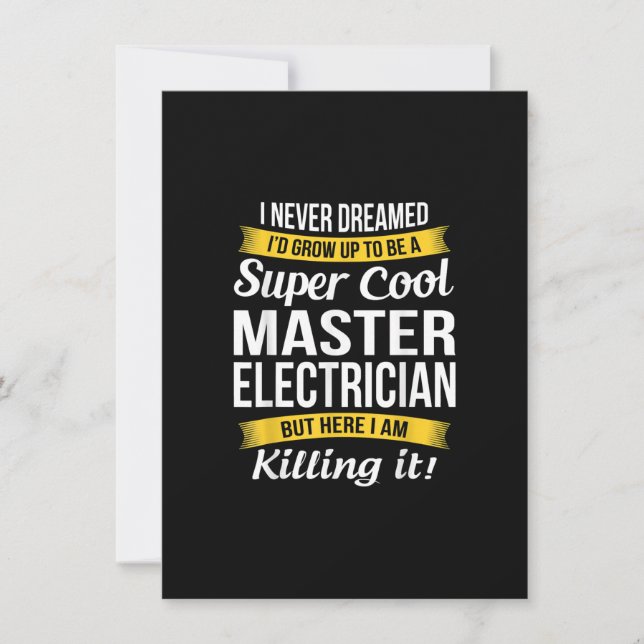 Carte De Correspondance Maître Électricien Super Cool Cadeau Drôle (Devant)