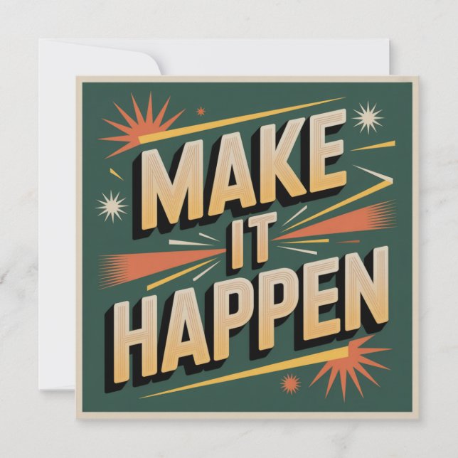 Carte De Correspondance Make It Happen (Devant)