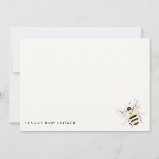 Carte De Correspondance Maman abeille Cute Pastel Fête de naissance neutre