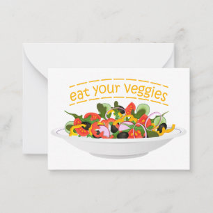 Carte De Correspondance Mangez vos Légumes Citer salade fraîche mélange bo