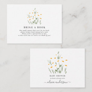 Carte De Correspondance marguerite naturelle baby shower floral apporter u