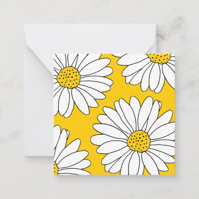 Carte De Correspondance Marguerites jaunes et blanches 2 (Devant)