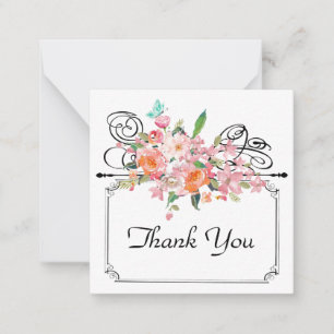 Carte De Correspondance mariage à la penderie florale victorienne