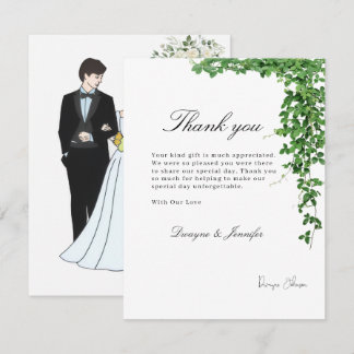 Carte De Correspondance Mariage bohème été avec verdure d'eucalyptus