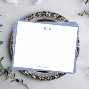 Carte De Correspondance Mariage Couple Monogramme Personnalisé Classique S