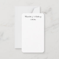 Mariage Élégant Script Creative Black White