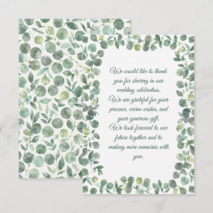 Carte De Correspondance Mariage Eucalyptus