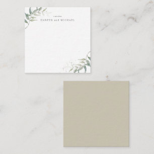 Carte De Correspondance Mariage feuille d'aquarelle