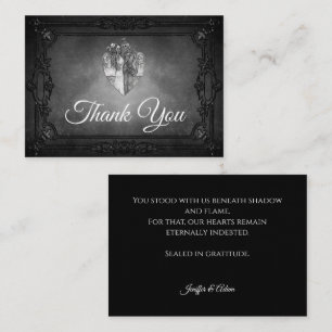 Carte De Correspondance Mariage Halloween alternatif gothique sombre