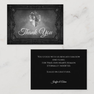 Carte De Correspondance Mariage Halloween alternatif gothique sombre
