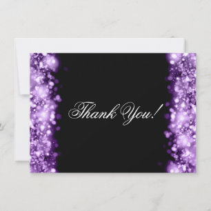 Carte De Correspondance Mariage Merci Note Éclairage Lumières Violet