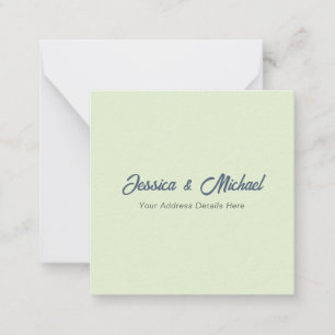 Carte De Correspondance Mariage Moderne Élégant Simple Professionnel