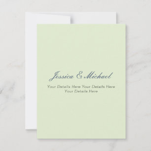 Carte De Correspondance Mariage Moderne Élégant Simple Professionnel