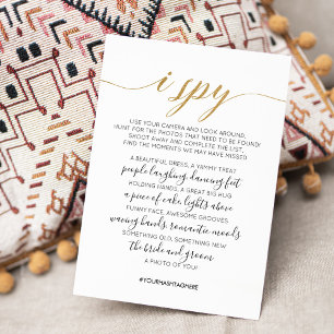 Carte De Correspondance Mariage Photo Hunt Jeu I Spy Game Card