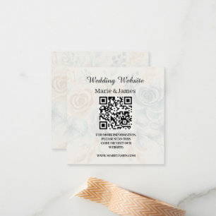 Carte De Correspondance Mariage Site Web Ajouter Nom Date QR Code Minimali