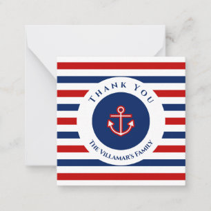 Carte De Correspondance Marine marine Bleu Rouge Bleu Blancs