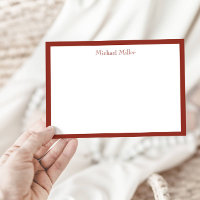 Masculine simple cadre, rouge brique