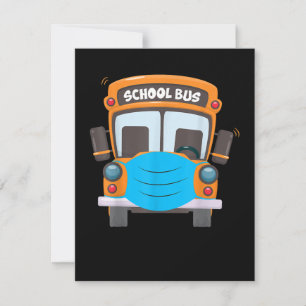 Carte De Correspondance Masque facial de chauffeur d'autobus scolaire Cost