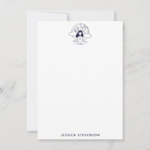 Carte De Correspondance Méditation Yoga Dreamy Space Girl Personnalisée