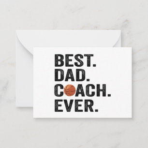 Carte De Correspondance Meilleur Papa Entraîneur Toujours Basketball Père 