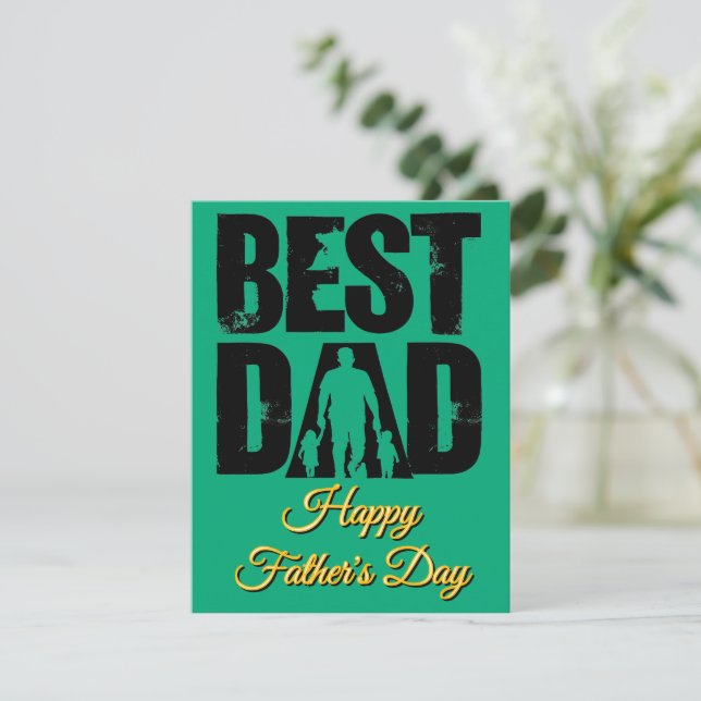 Carte De Correspondance Meilleur papa pour Joyeux papa Day (Debout devant)