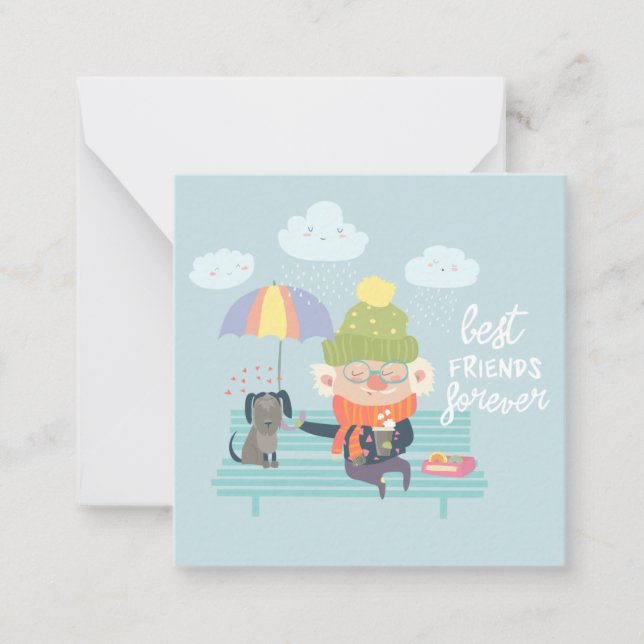 Carte De Correspondance Meilleurs amis pour toujours (Devant)