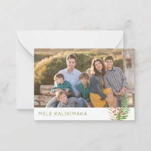 Carte De Correspondance Mele Kalikimaka Hawaii Noël 3 Photo Holiday