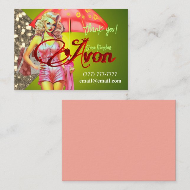 Carte De Correspondance Merci Avon (Devant / Derrière)