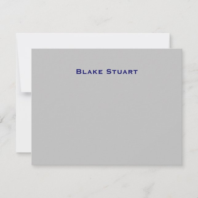 Carte De Correspondance Merci Blake Blue Silver (Devant)