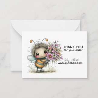 Carte De Correspondance Merci Blossom Bee Buddy