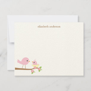 Carte De Correspondance Merci de Baby shower de nid d'oiseau bébé