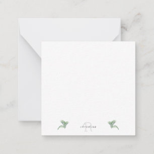 Carte De Correspondance Merci de feuillage tropical vierge 