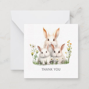 Carte De Correspondance Merci de lapin mignon personnalisé
