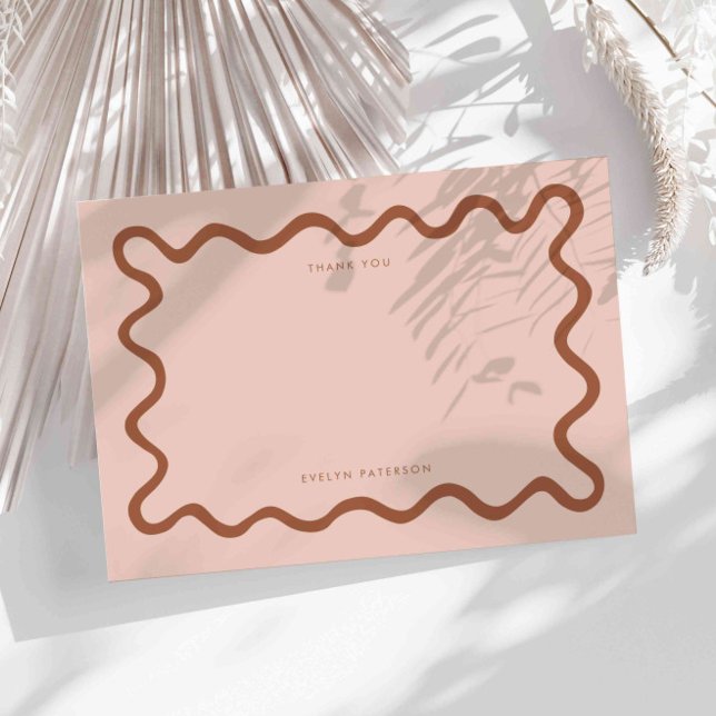 Carte De Correspondance Merci de ligne de terre cuite (Créateur téléchargé)