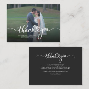 Carte De Correspondance Merci de script photo Mariage Budget Couple