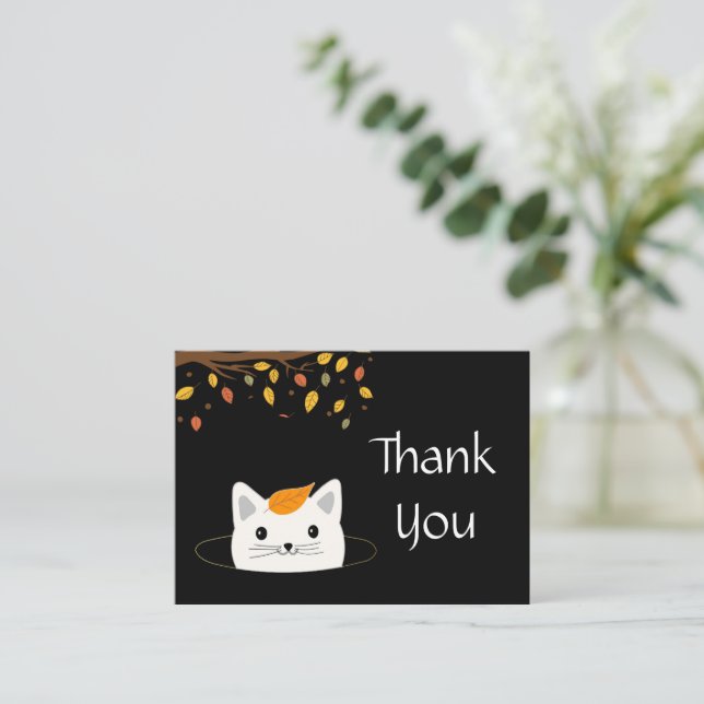 Carte De Correspondance Merci de trou de chat (Debout devant)
