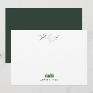 Carte De Correspondance Merci des arbres forestiers des bois
