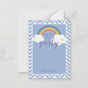 Carte De Correspondance merci d'être venu à rainbow party pour le élastiqu