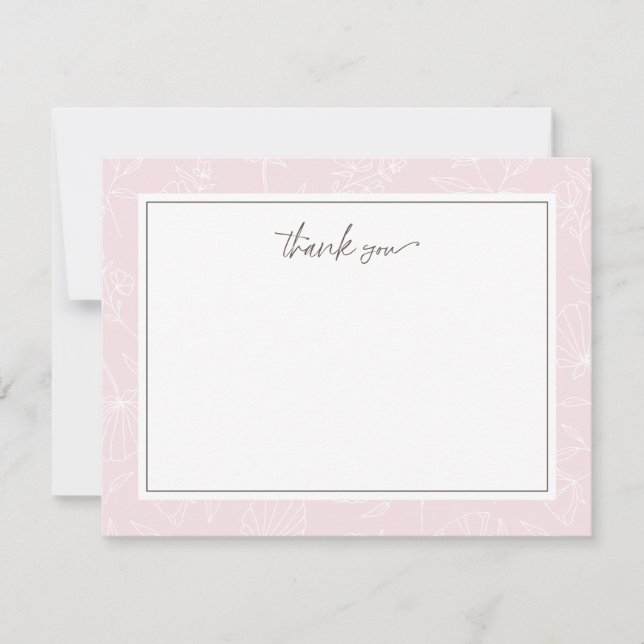 Carte De Correspondance Merci floral délicieux (Devant)