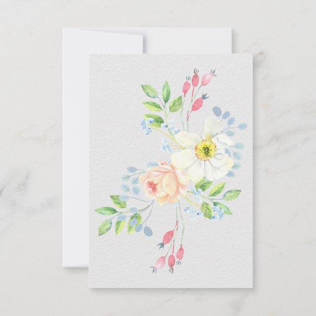 Carte De Correspondance Merci funéraire Fleur Délicat, Sympathie (Dos)