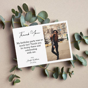 Carte De Correspondance merci joyeux anniversaire minimaliste photo