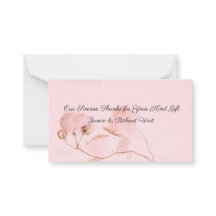 Merci Mariage romantique rose rose douce