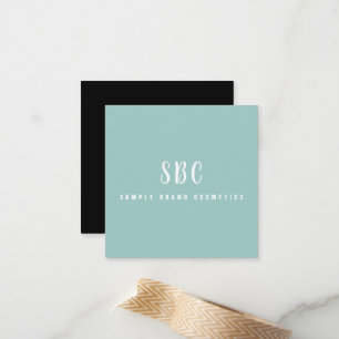 Carte De Correspondance Merci Mint Turquoise Moderne Élégant Cosmétique Ch