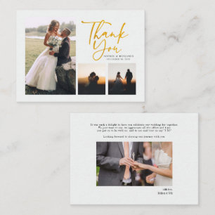 Carte De Correspondance Merci photo Mariage Lettré Budget
